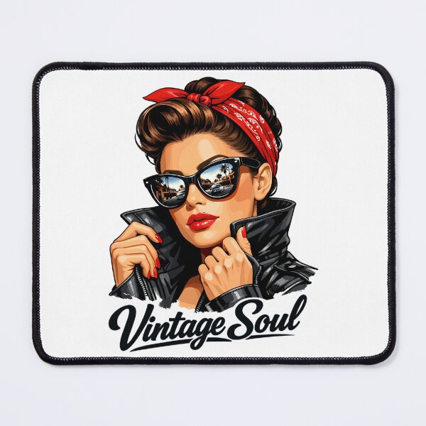 Item preview, Vintage Soul – Cool Rockabilly Pin-Up Design designed and sold by Pineapple-Tree.