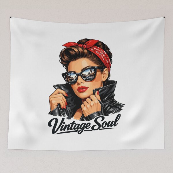 Item preview, Vintage Soul – Cool Rockabilly Pin-Up Design designed and sold by Pineapple-Tree.