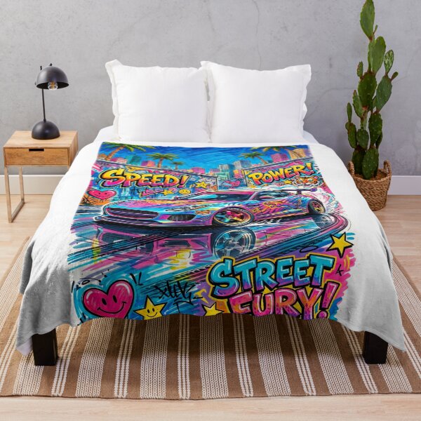 Item preview, Widebody Grand Tourer Drifting Through Vibrant Neon Cityscape designed and sold by RevUpDesign.