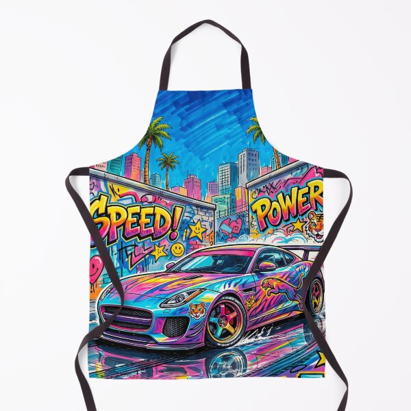 Item preview, Widebody Grand Tourer Drifting Through Vibrant Neon Cityscape designed and sold by RevUpDesign.