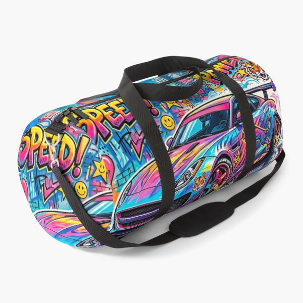 Item preview, Widebody Grand Tourer Drifting Through Vibrant Neon Cityscape designed and sold by RevUpDesign.