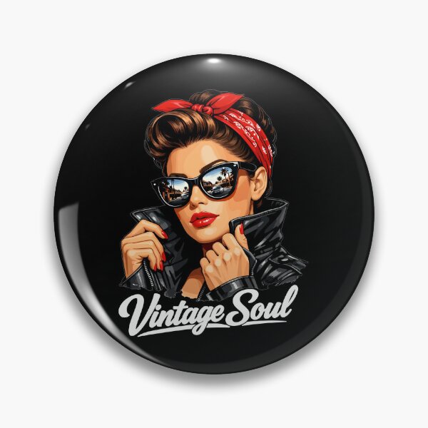 Item preview, Vintage Soul – Cool Rockabilly Pin-Up Design designed and sold by Pineapple-Tree.