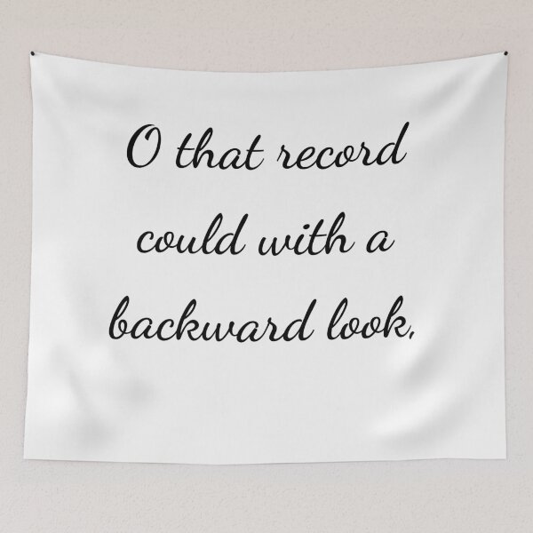 Item preview, “O that record could with a backward look,” - handwriting black designed and sold by ariksworld.