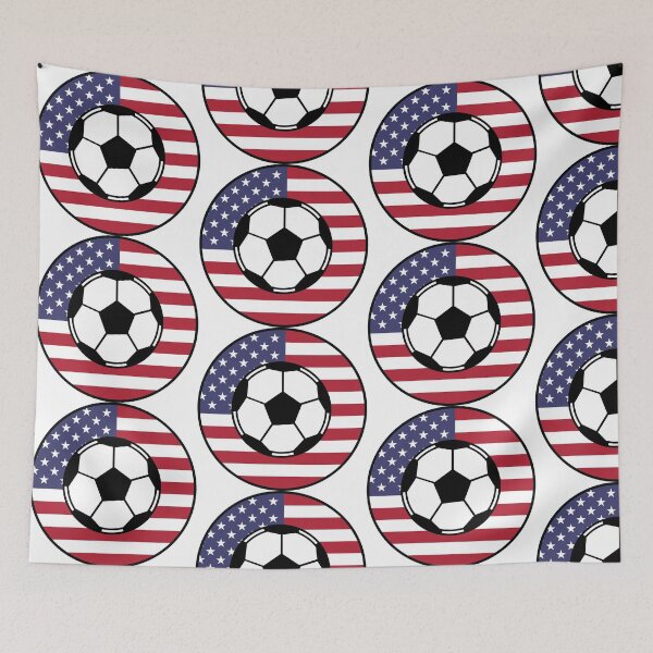 Item preview, United States of America USA World Cup Team Colors Soccer Football  designed and sold by Rolographics1.