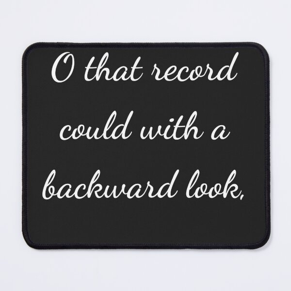 Item preview, “O that record could with a backward look,” - handwriting white designed and sold by ariksworld.