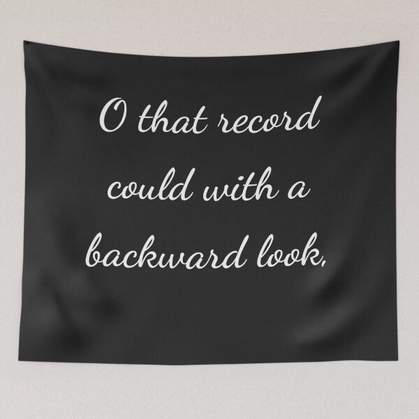 Item preview, “O that record could with a backward look,” - handwriting white designed and sold by ariksworld.
