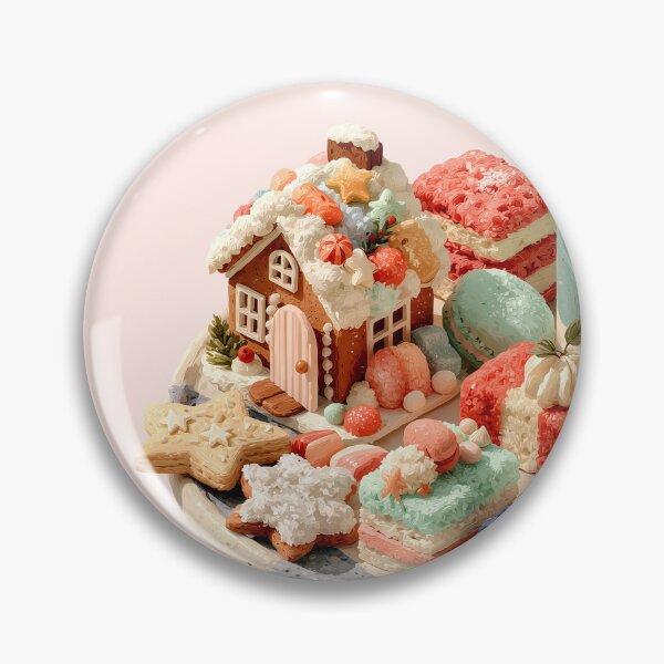 Item preview, Cozy Pastel Gingerbread Village and Festive Sweets designed and sold by colorful-white.