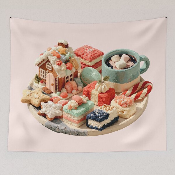 Item preview, Cozy Pastel Gingerbread Village and Festive Sweets designed and sold by colorful-white.
