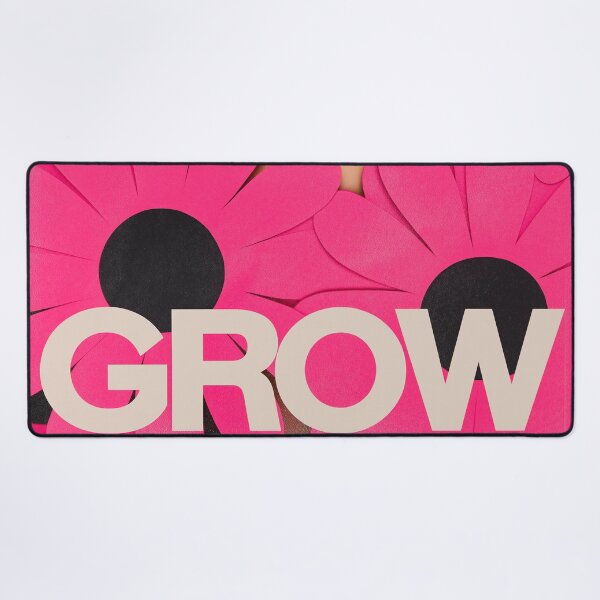 Item preview, Floral portrait of a girl with rainbow eye makeup and word grow designed and sold by Stardust Closet.