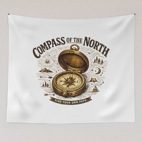 Item preview, Compass of the North Vintage Navigation Adventure designed and sold by rp-art.