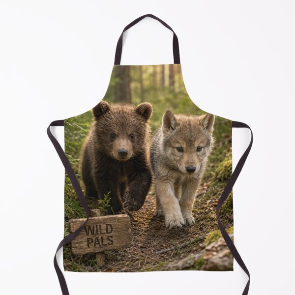 Item preview, Wild Pals Bear Cub Wolf Cub Forest Friends designed and sold by BagFactoryUK.