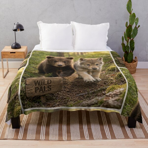 Item preview, Wild Pals Bear Cub Wolf Cub Forest Friends designed and sold by BagFactoryUK.