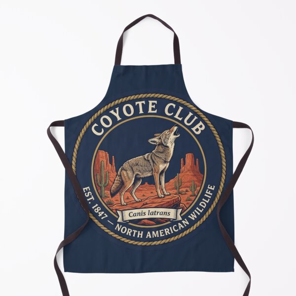 Item preview, Coyote Club Vintage Badge North American Wildlife designed and sold by CalmCapy Co.