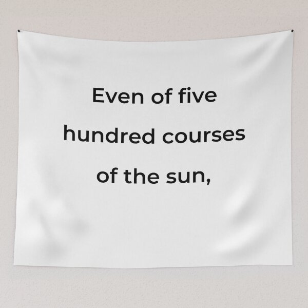 Item preview, “Even of five hundred courses of the sun,” - print black designed and sold by ariksworld.