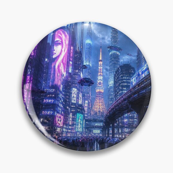 Item preview, Tokyo 2150 | Neon Cyberpunk Skyline | Futuristic Japan designed and sold by NSAstore.
