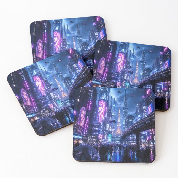 Item preview, Tokyo 2150 | Neon Cyberpunk Skyline | Futuristic Japan designed and sold by NSAstore.