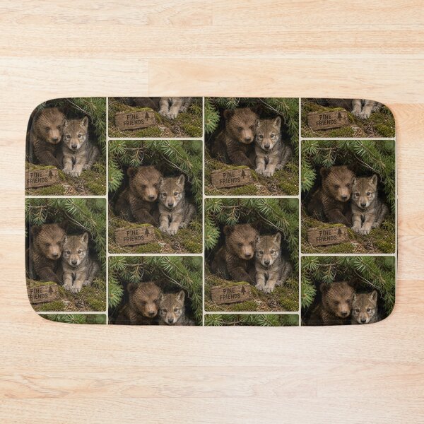 Item preview, Cute Bear Wolf Cub Pine Friends Forest Animals designed and sold by BagFactoryUK.