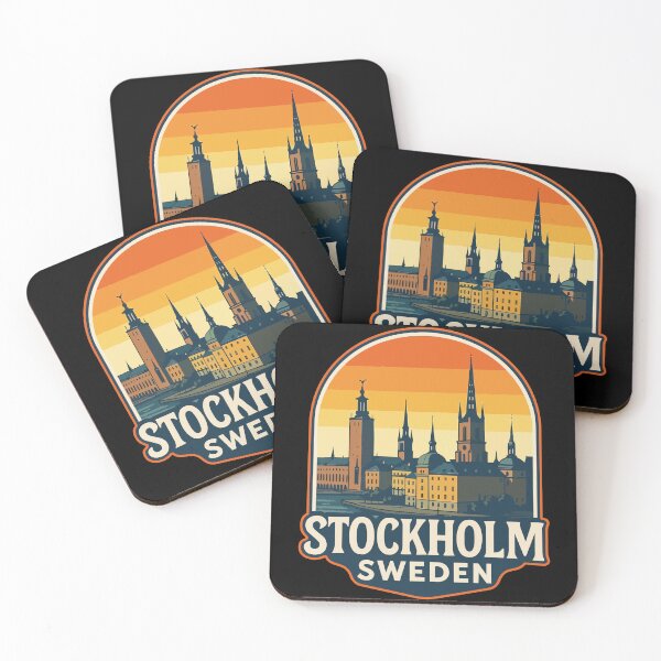 Item preview, Stockholm Sweden Retro Travel designed and sold by TomFrontierArt.