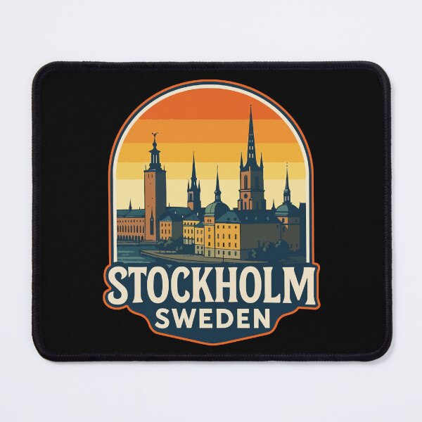 Item preview, Stockholm Sweden Retro Travel designed and sold by TomFrontierArt.