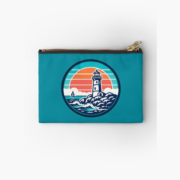 Item preview, Vintage Ocean Lighthouse Logo | Retro Coastal Sailing & Nautical Design designed and sold by Timber-Trail.