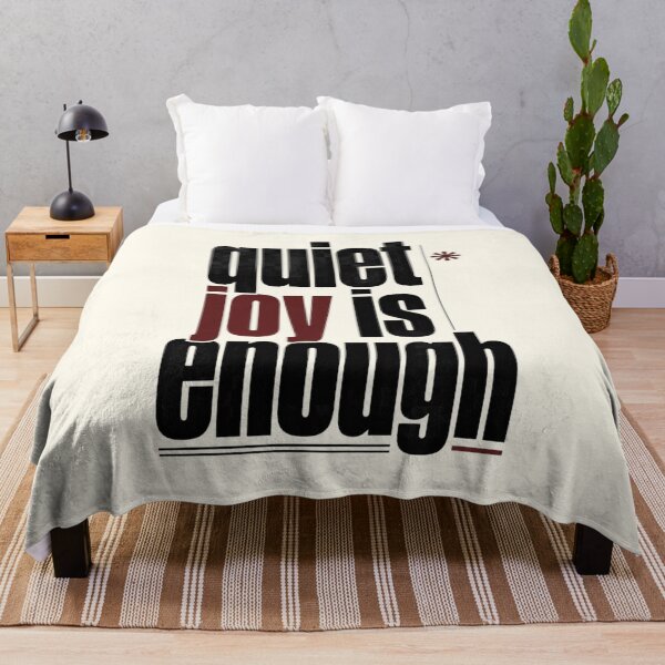 Item preview, Quiet Joy Is Enough – Minimalist Mindfulness Typography designed and sold by CosmicQuietLab.