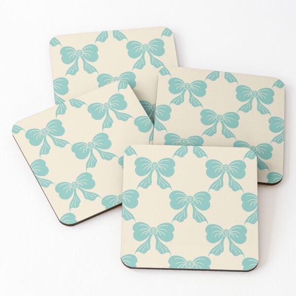 Item preview, Large Fresh Coquette Bow Toile Mint Cream Pattern designed and sold by DColourMuse.