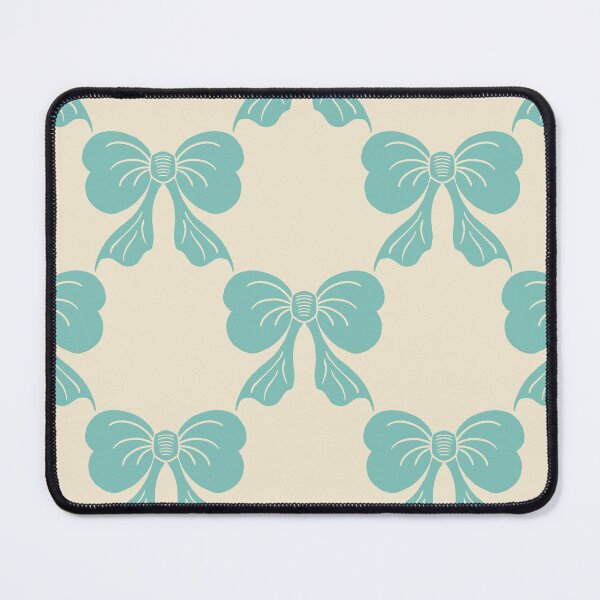 Item preview, Large Fresh Coquette Bow Toile Mint Cream Pattern designed and sold by DColourMuse.