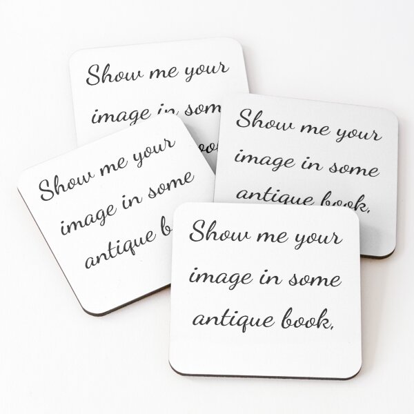 Item preview, “Show me your image in some antique book,” - handwriting black designed and sold by ariksworld.