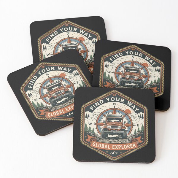 Item preview, Vintage Hexagon 4x4 Adventure Truck Emblem designed and sold by Global-Command.