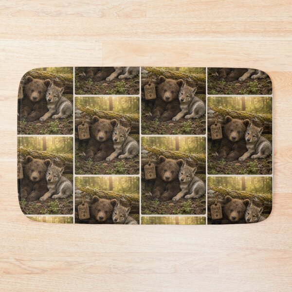 Item preview, Cuddle Cubs Adorable Bear Wolf Cub Forest Friends designed and sold by BagFactoryUK.