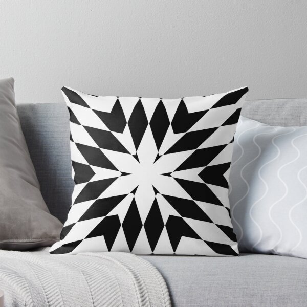 Item preview, Symmetrical Black and White Kaleidoscope Pattern designed and sold by TheFlyingBunny.