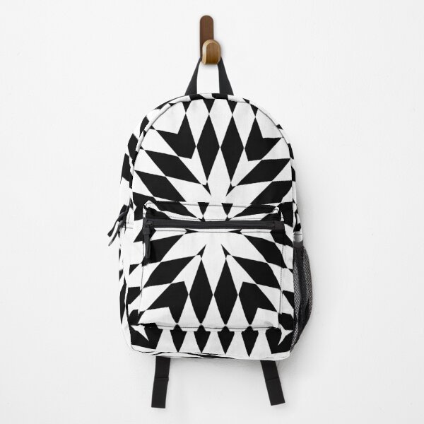 Item preview, Symmetrical Black and White Kaleidoscope Pattern designed and sold by The Flying Bunny Studio.