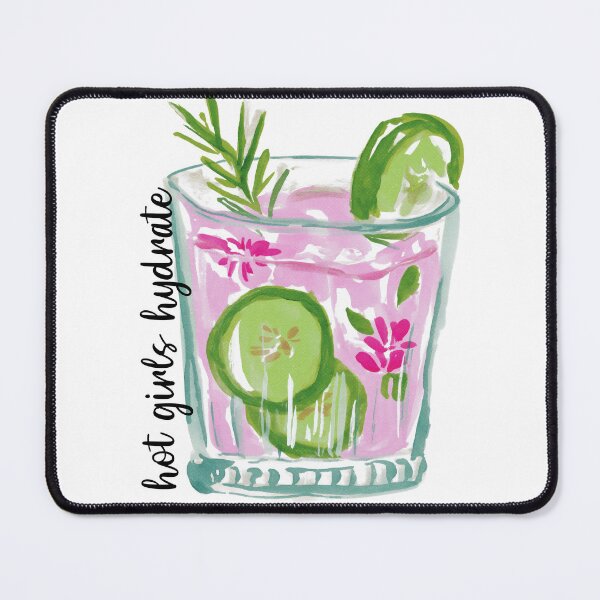 Item preview, Hot girls Hydrate watercolor drink  designed and sold by Megan Jamison.