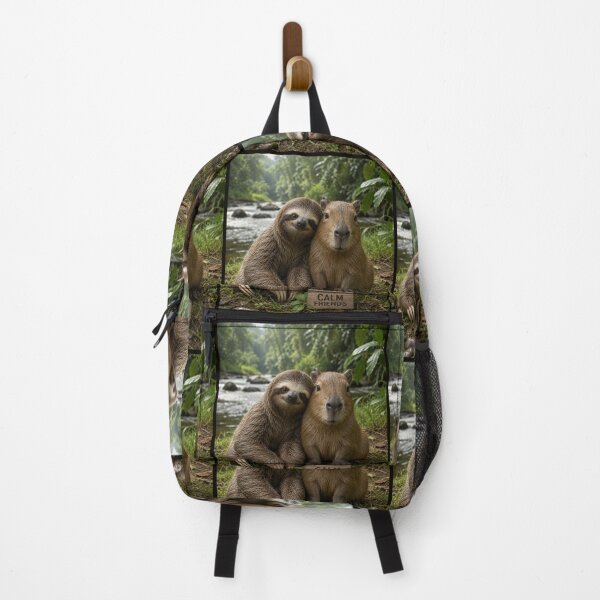 Item preview, Calm Friends Sloth and Capybara Jungle Animals designed and sold by BagFactoryUK.