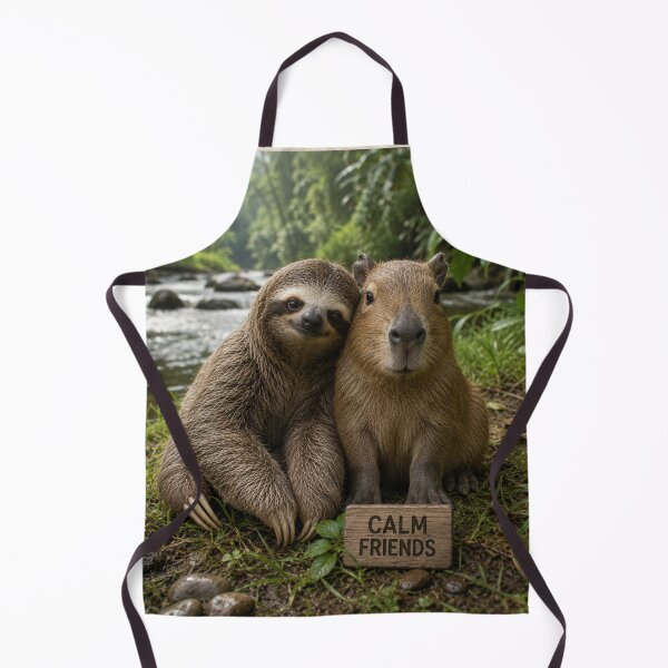 Item preview, Calm Friends Sloth and Capybara Jungle Animals designed and sold by BagFactoryUK.