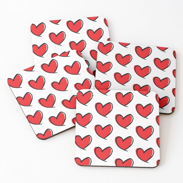 Item preview, Hand Drawn Red Heart with Black Outline designed and sold by GiaoCalonas.