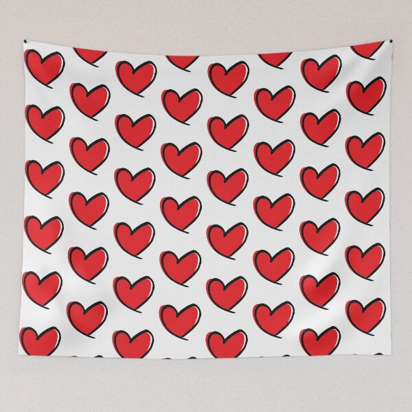Item preview, Hand Drawn Red Heart with Black Outline designed and sold by GiaoCalonas.