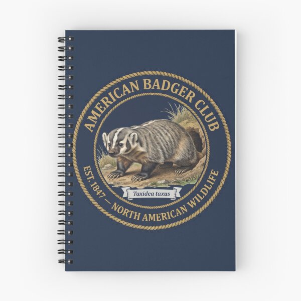 Item preview, American Badger Club Vintage Badge North American Wildlife designed and sold by CalmCapy Co.