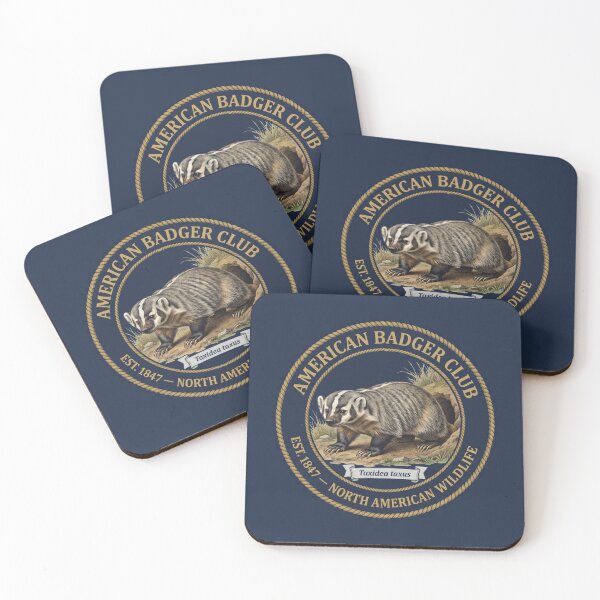 Item preview, American Badger Club Vintage Badge North American Wildlife designed and sold by CalmCapy Co.