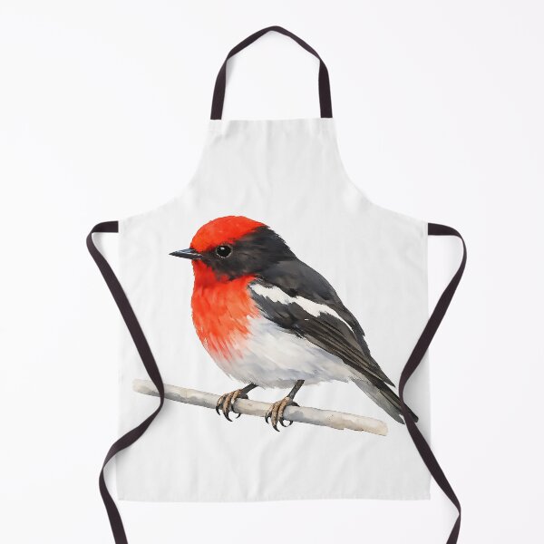 Item preview, Scarlet Red-capped Robin Watercolour Painting designed and sold by Jaruart.