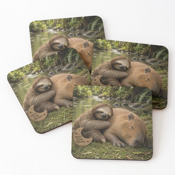 Item preview, Cute Sloth Capybara Sweet Slow Dreams Napping designed and sold by BagFactoryUK.