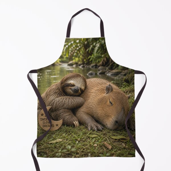Item preview, Cute Sloth Capybara Sweet Slow Dreams Napping designed and sold by BagFactoryUK.