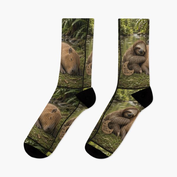 Item preview, Cute Sloth Capybara Sweet Slow Dreams Napping designed and sold by BagFactoryUK.