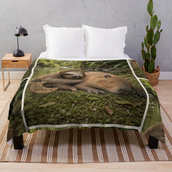 Item preview, Cute Sloth Capybara Sweet Slow Dreams Napping designed and sold by BagFactoryUK.