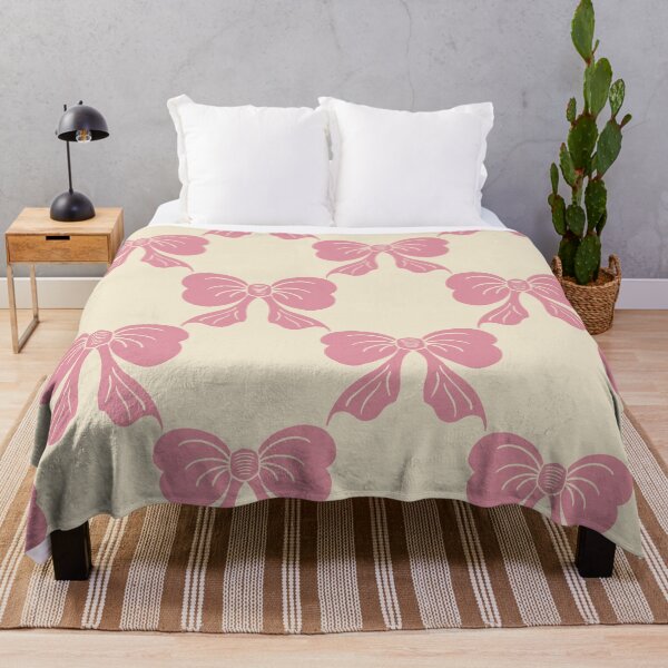 Item preview, Large Sweet Coquette Bow Toile Pink Cream Pattern designed and sold by DColourMuse.