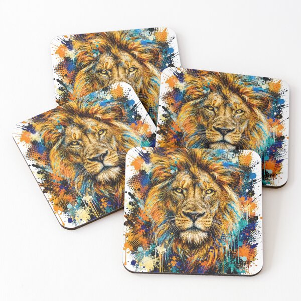 Item preview, Street Art Lion Graffiti Portrait Urban Wildlife designed and sold by Tobull.