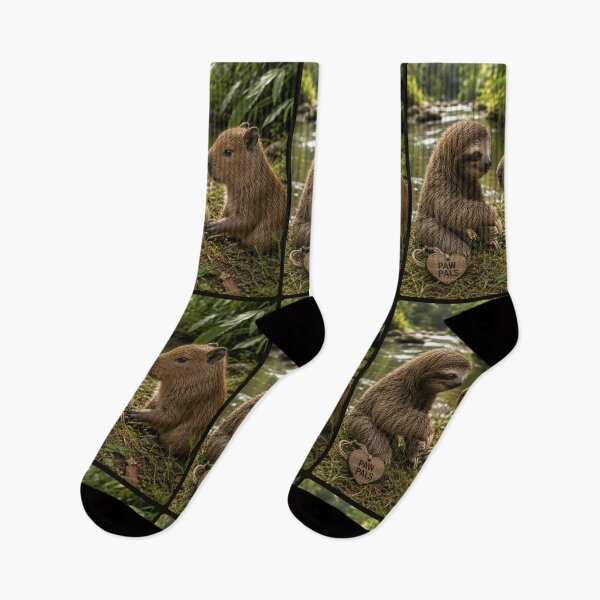 Item preview, Paw Pals Sloth Capybara Cute Animal Friends designed and sold by BagFactoryUK.