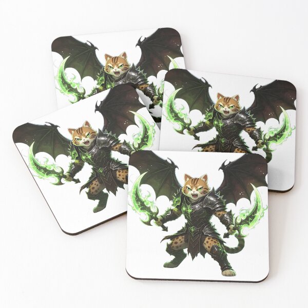 Item preview, The Shadow Demon Hunter - Epic Felis Nigripes Warrior designed and sold by ABYSSLAB.