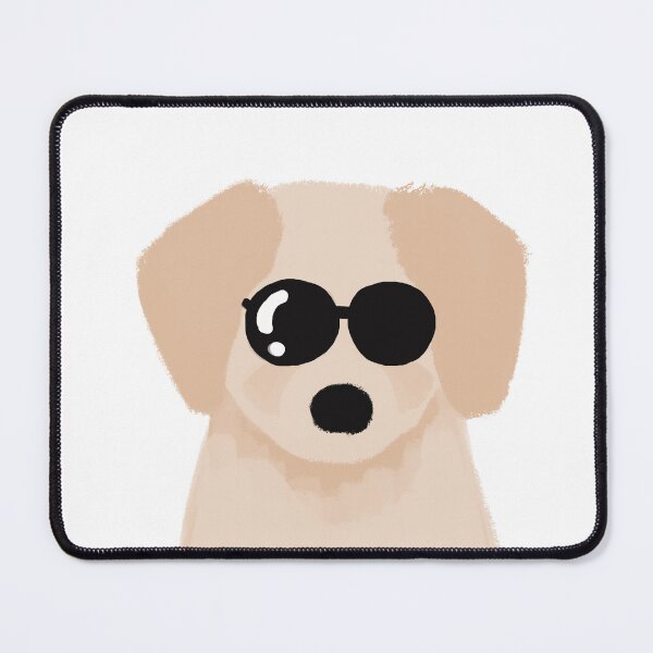 Item preview, Funny dog Golden Retriever wearing glasses designed and sold by Malvamalu.
