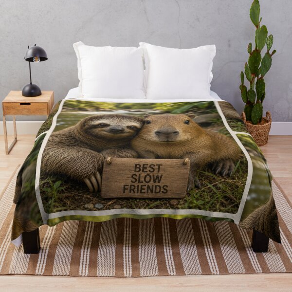 Item preview, Cute Sloth Capybara Best Slow Friends Animal designed and sold by BagFactoryUK.